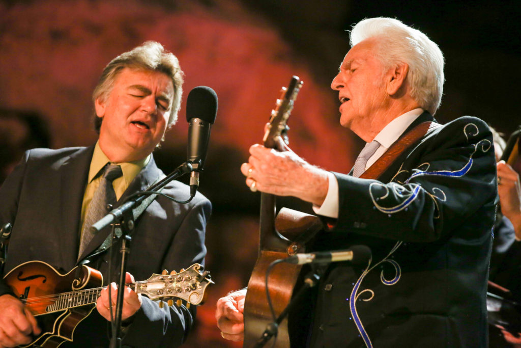 Del and son play bluegrass at the Caverns 