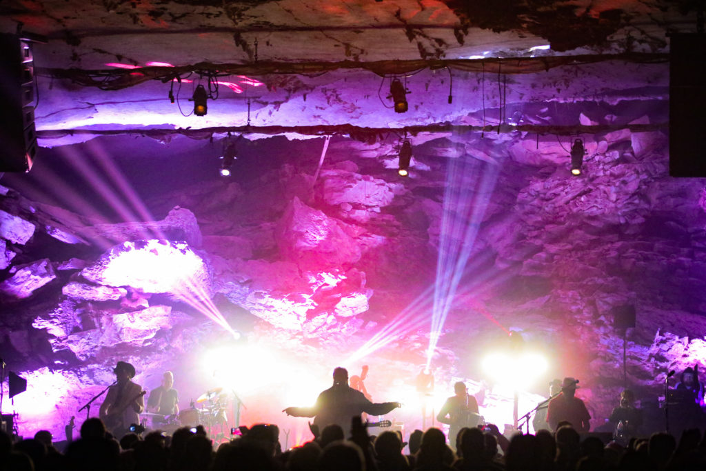 Music Lighting inside a cave