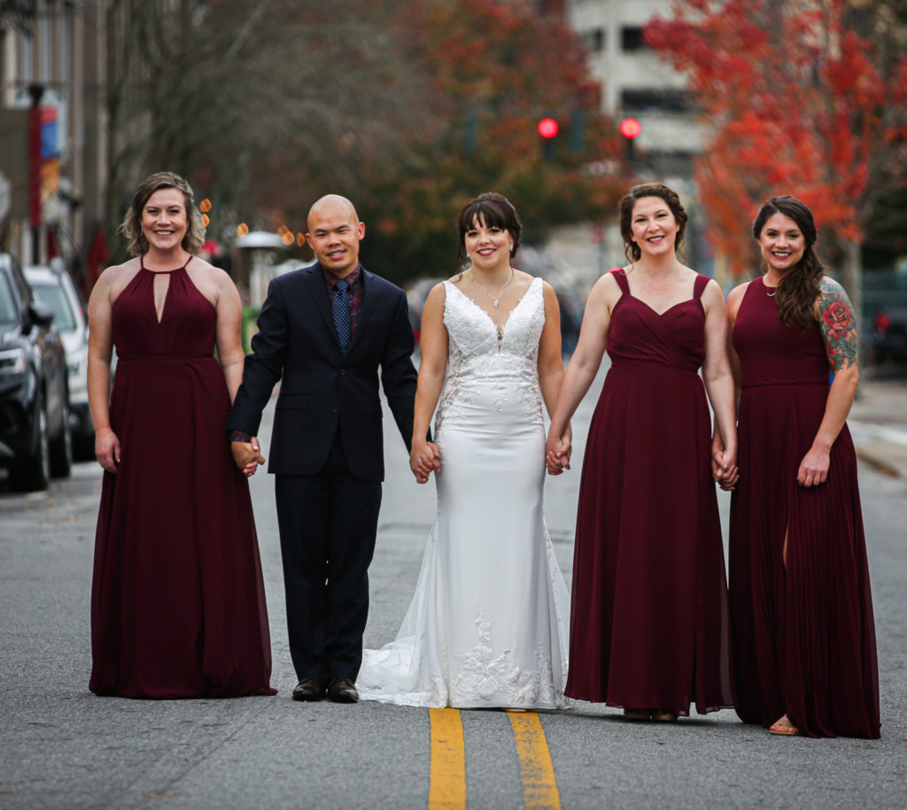 downtown Asheville NC Wedding pictures