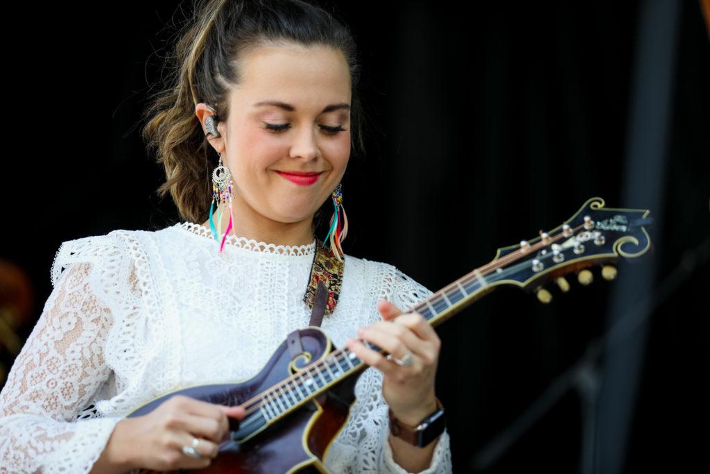 Sierra Hull plays the mandolin at Merlefest