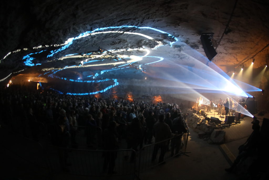 Railroad Earth plays at the Caverns in Tennessee