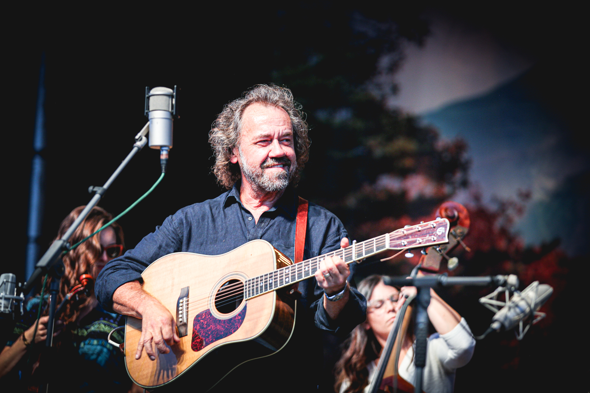 Dan Tyminski the former guitar player of Allison Krause and Union Station plays with his band at Blue Highway Festival. 