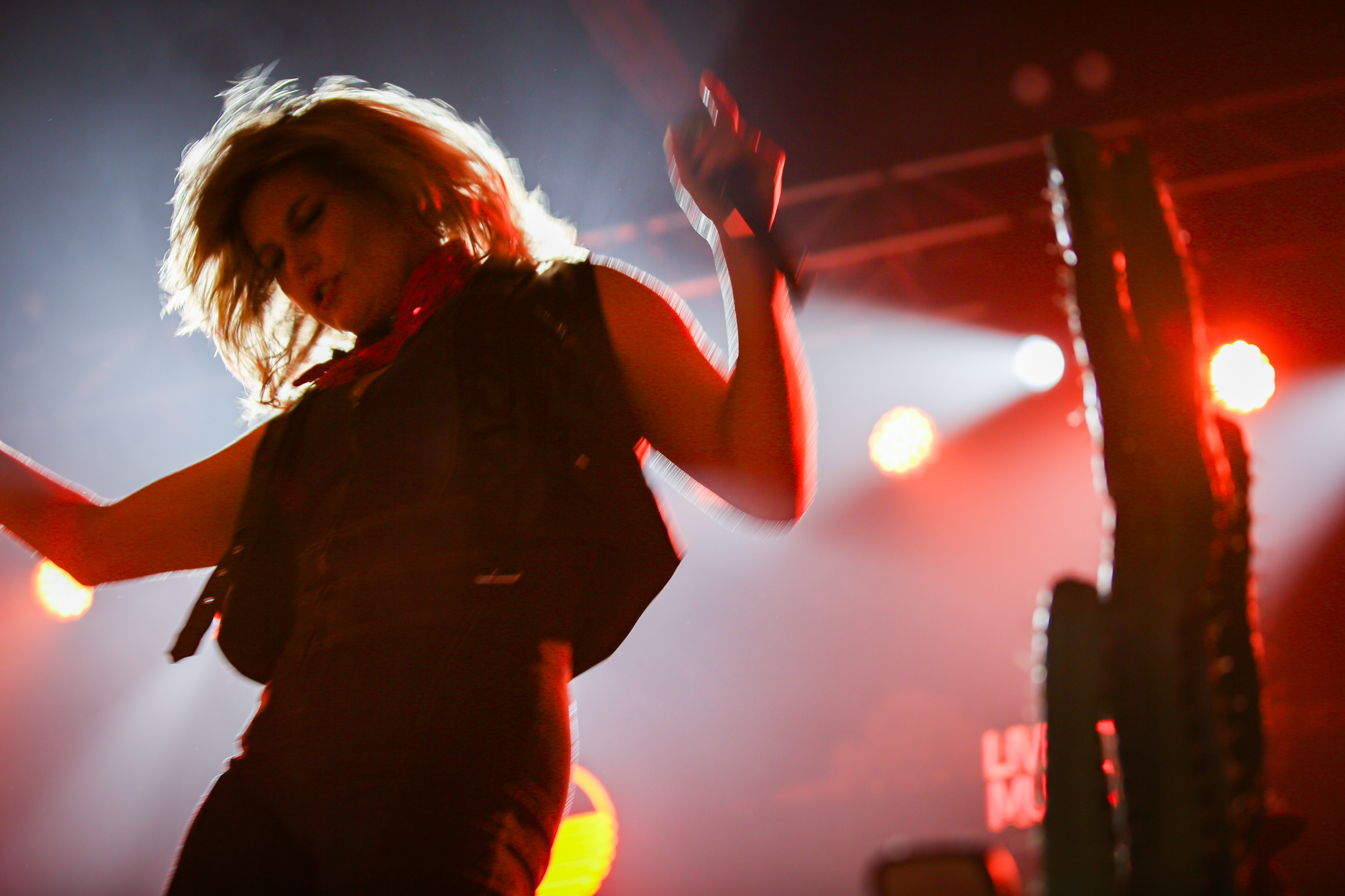 Grace Potter is captured dancing by Asheville Photographer Bryce Lafoon of Light Shifter Studios. 