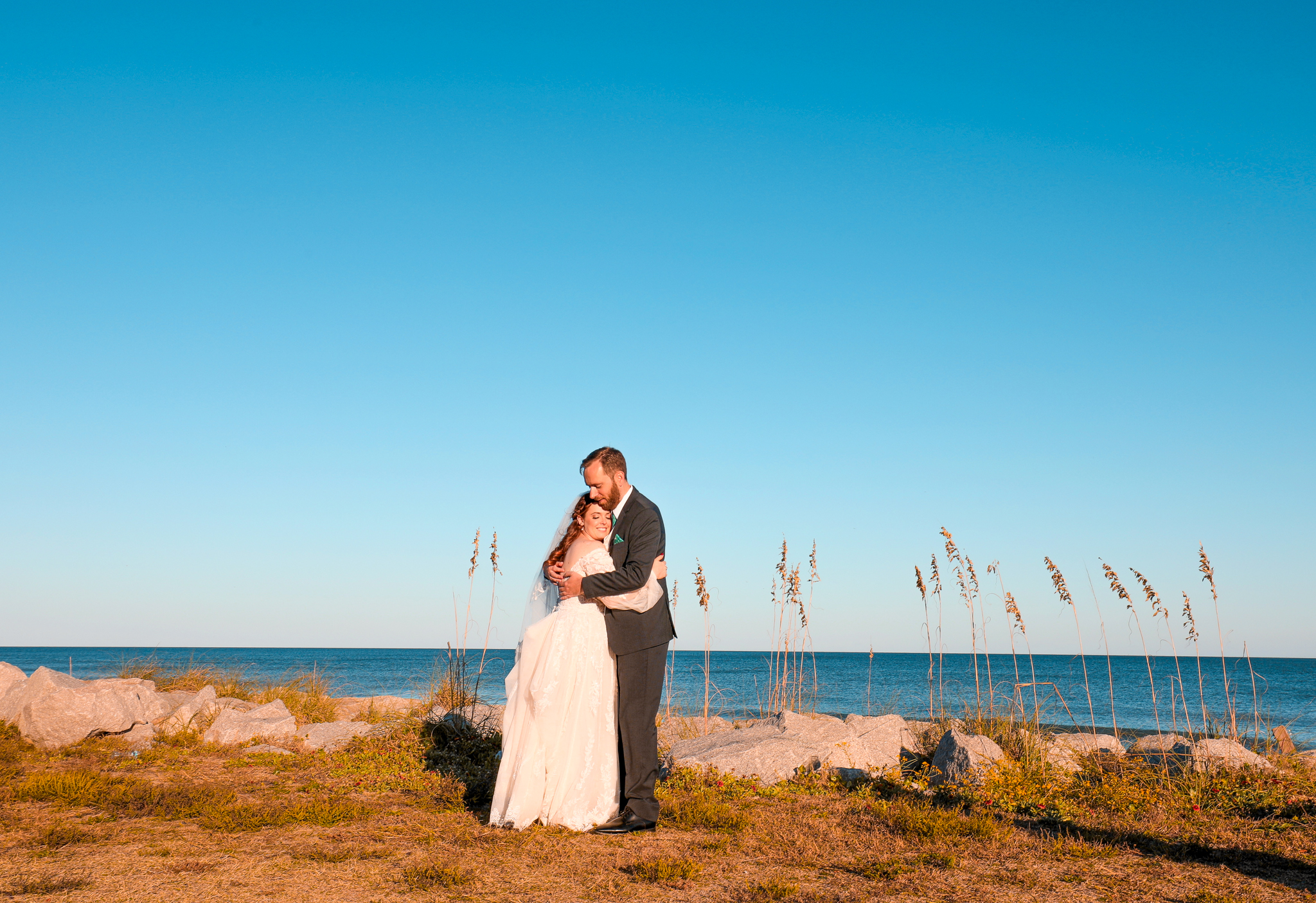 The North Carolina coast is a beautiful place for wedding photography. 