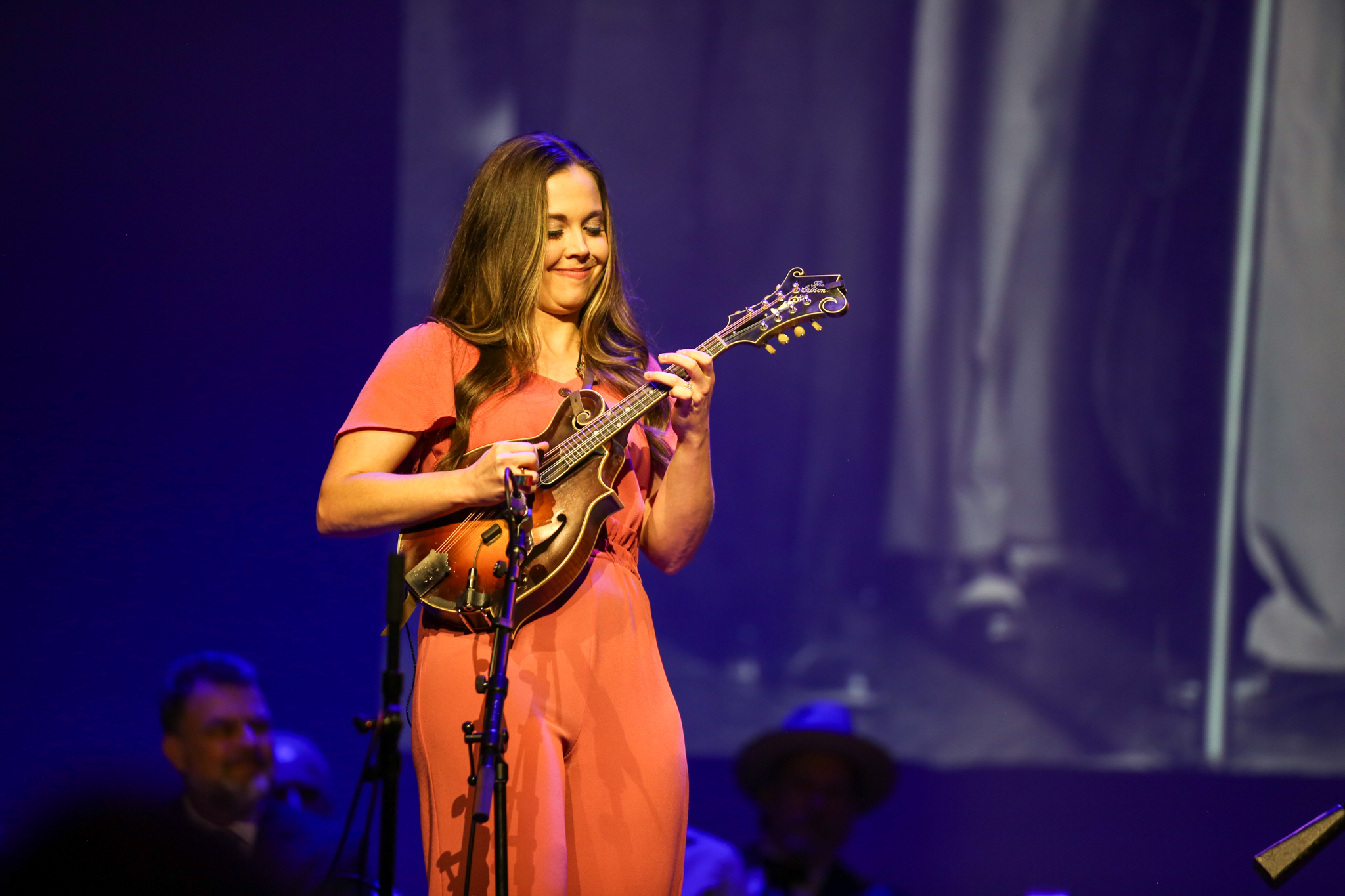 Sierra Hull plays her mandolin at thew Ryman.