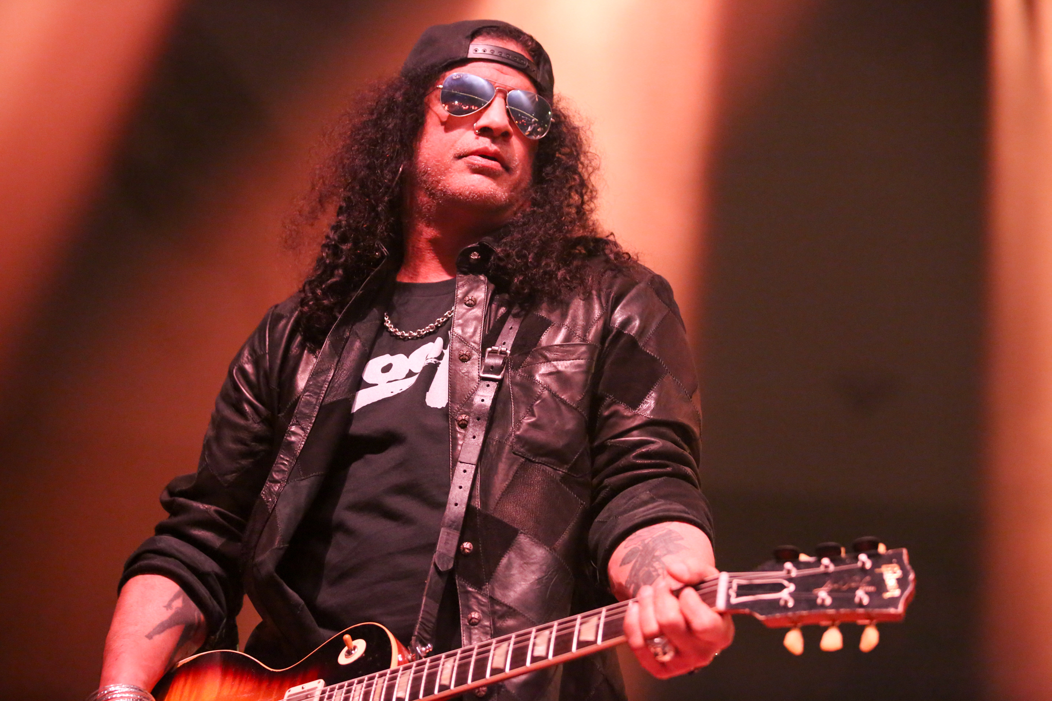 Slash plays a music show in Asheville, NC