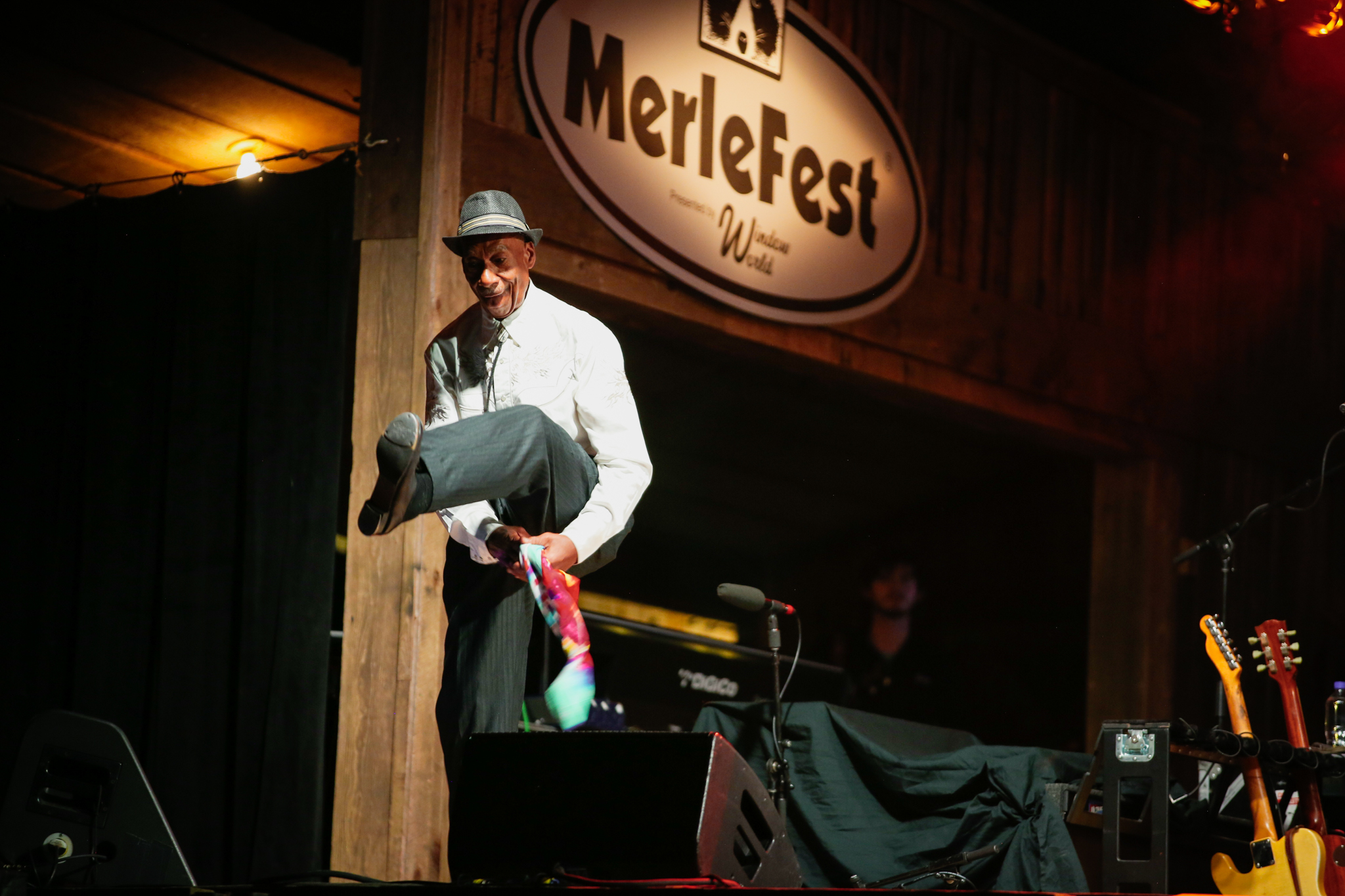 Arthur Grimes performs a dance with Old Crow Medicine Show in North Carolina. 