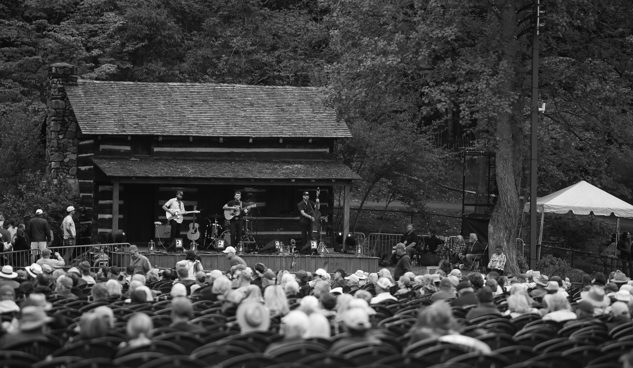 The Cabin Stage is a legendary music stage at Merlefest. 