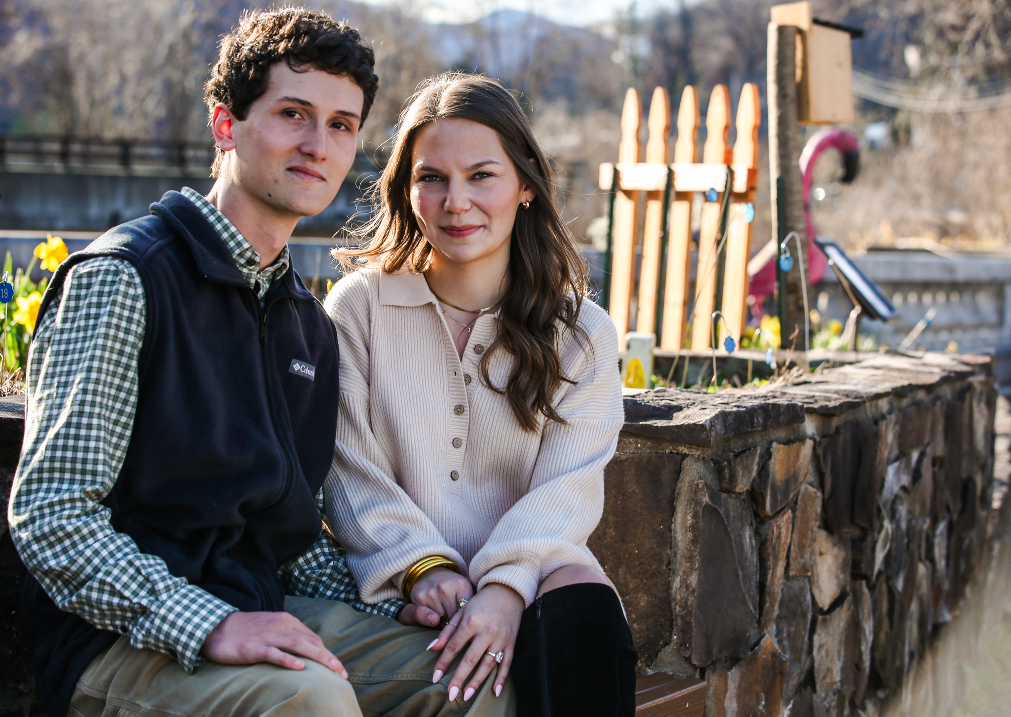 A engagement photography shot in Chimney Rock, NC