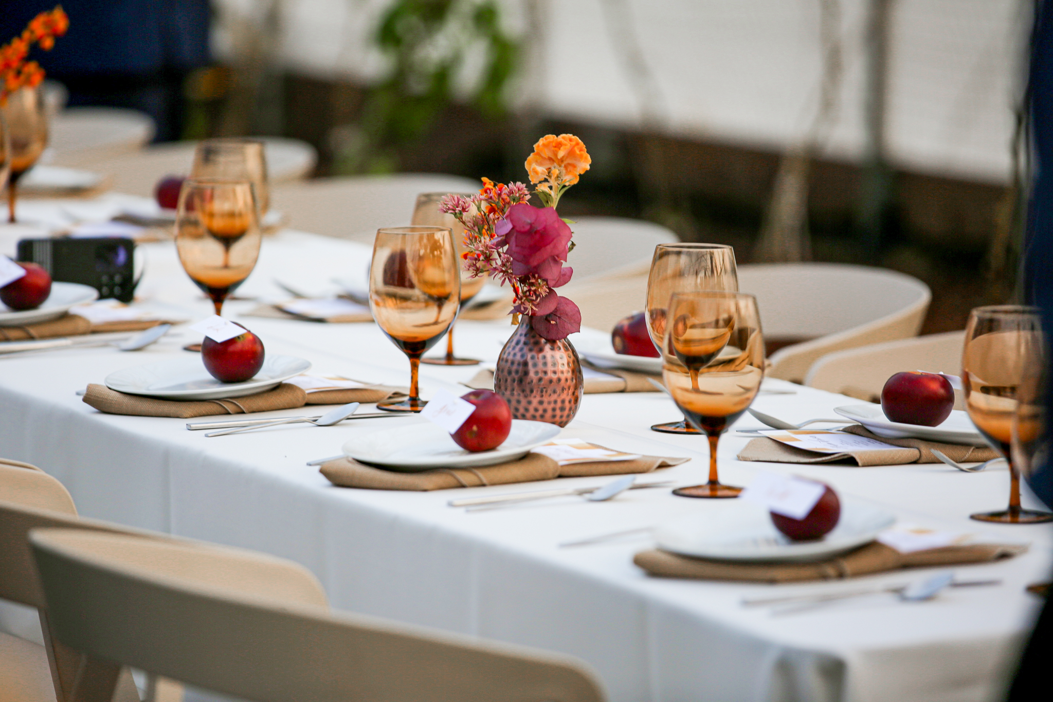 A wedding reception in a greenhouse near Franklin, TN