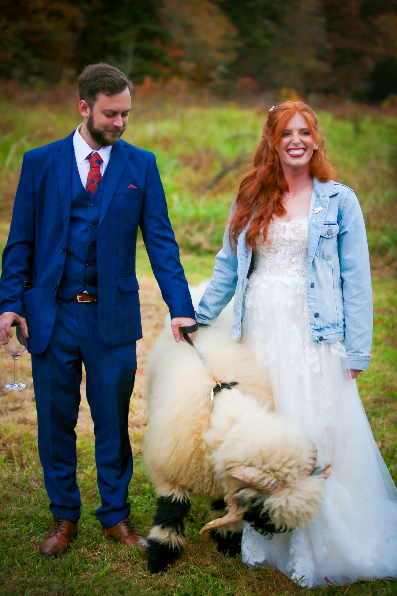 Everyone needs a sheep at their wedding reception in NC. 