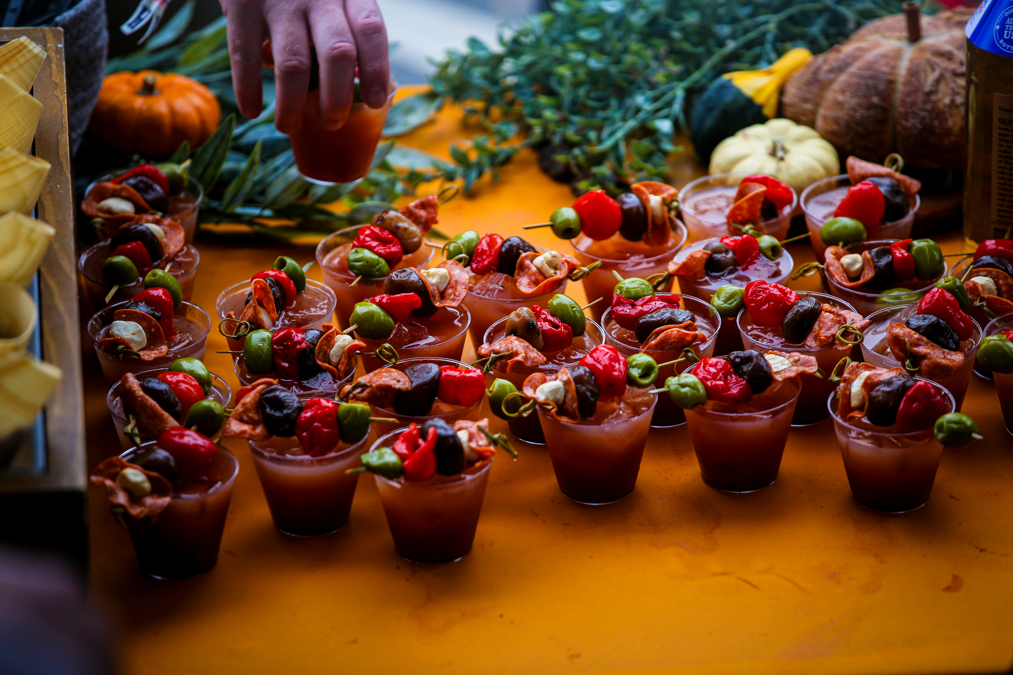 There are many vendors at the Highland Food and Wine Festival. 